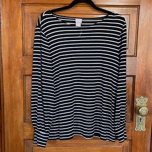 Cute black and white long sleeve tee from Chico’s.